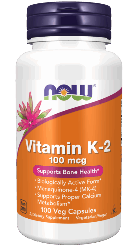 NOW FOODS Vitamin K-2 100mcg - 100 caps