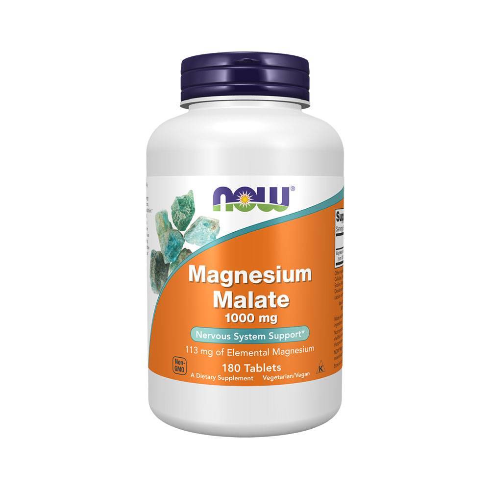 Now Foods Magnesium Malate 1000 mg - 180 Tablets